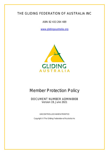 Member Protection Policy Admin0008 v19