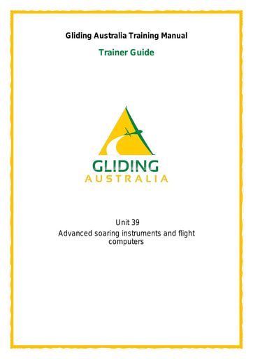 GPC 39 Advanced soaring Instruments and flight computers Trainer Guide Rev 1