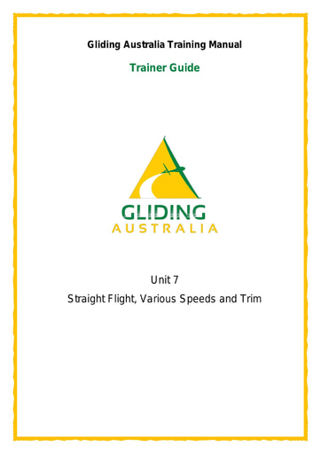 GPC 07 Straight Flight Various Speeds and Trim Trainer Guide Rev 1