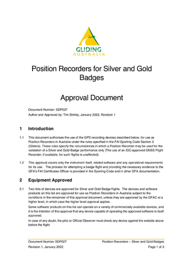 SDP027 Approved devices silver and gold badges Rev 1 Jan 2022