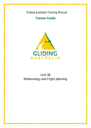 GPC 38 Meteorology and Flight planning Trainer Guide Rev 1