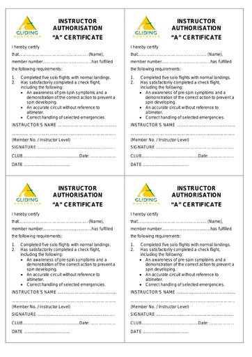 A Certificate Instructor Certification Form