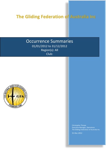 Occurrences (2012)