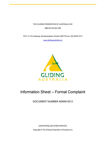 Information Sheet Formal Complaints V 0 ADMIN 0013