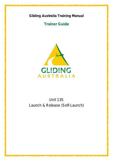 GPC 13S Launch & Release Self Launch Trainer Guide Rev 1